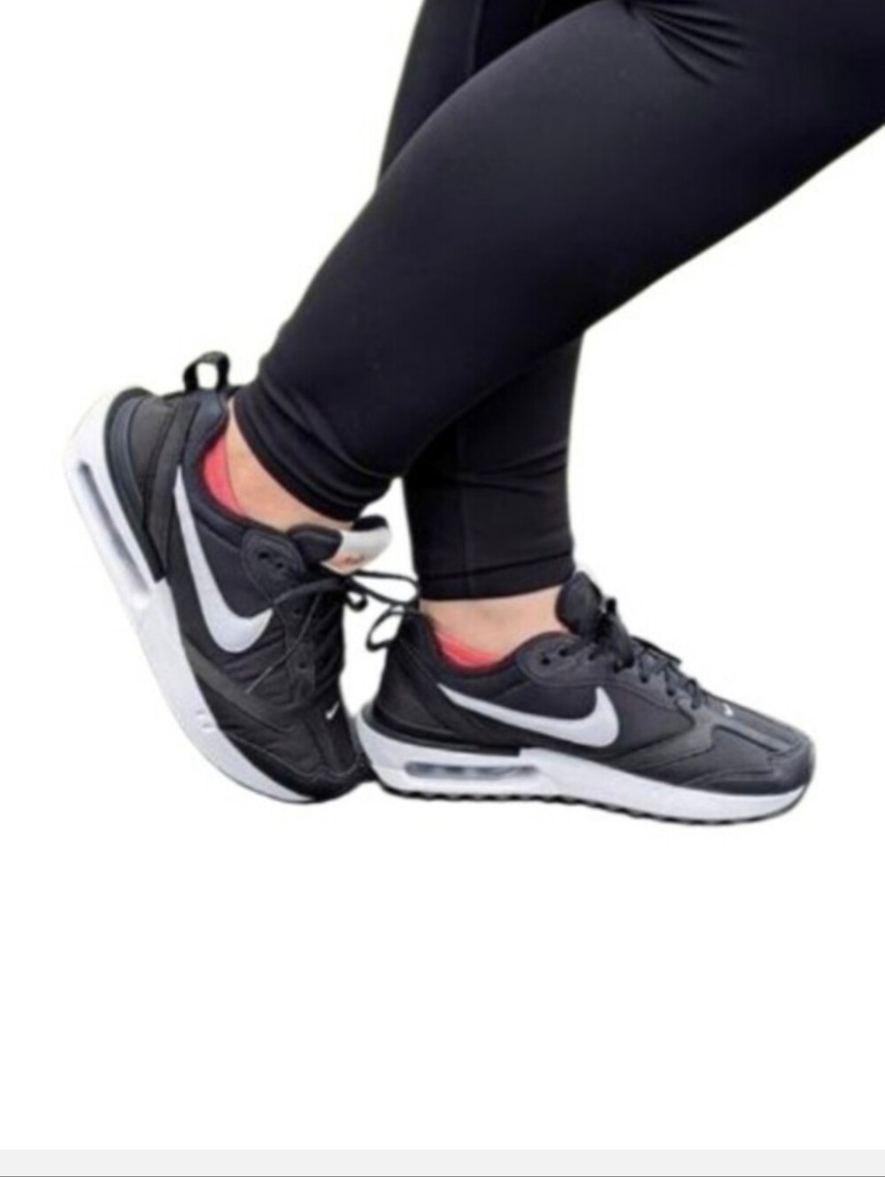 Nike Women’s Black and White Air Max-style Athletic Sneakers